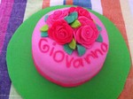 tarta pastel fondant sugarpaste cake barcelona  rosas roses pink